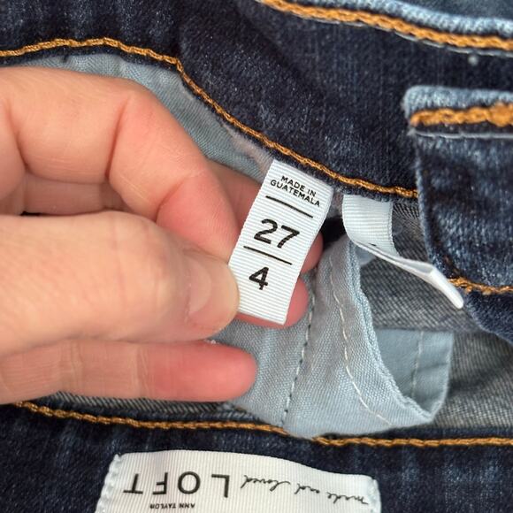 Y2K LOFT Bootcut Jeans 4T Modern Baby Boot Low Rise Stretch Faded Western 27x32 - Picture 9 of 11